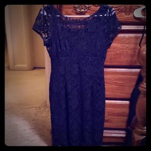 Navy blue sequin cocktail dress